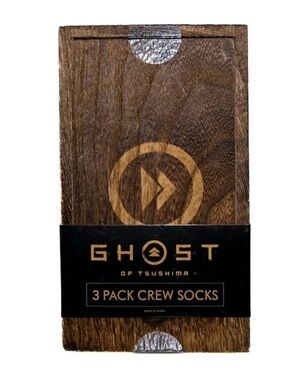 Sony - Ghost of Tsushima Multicolored Crew Socks 3–Pack Set - Size 8-12
